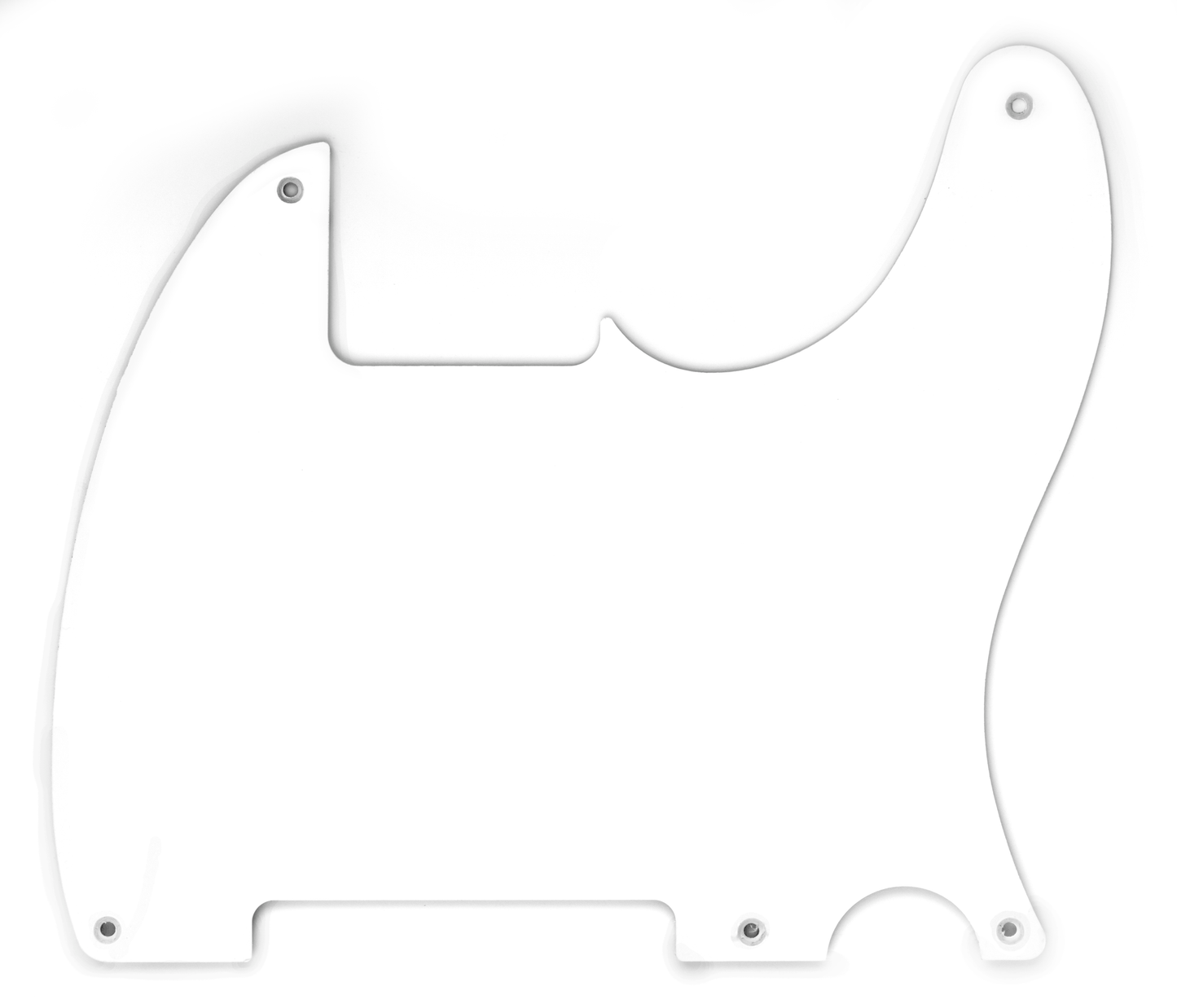 50's Esquire Pickguard, White, 1-Ply, 5-Hole Mount
