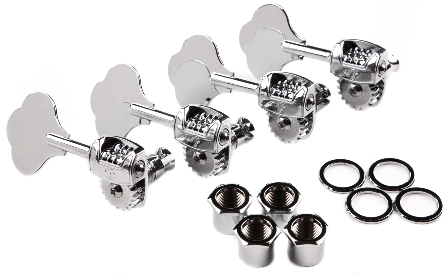 Deluxe "F" Stamp Bass Tuning Machine Set - Left-Handed
