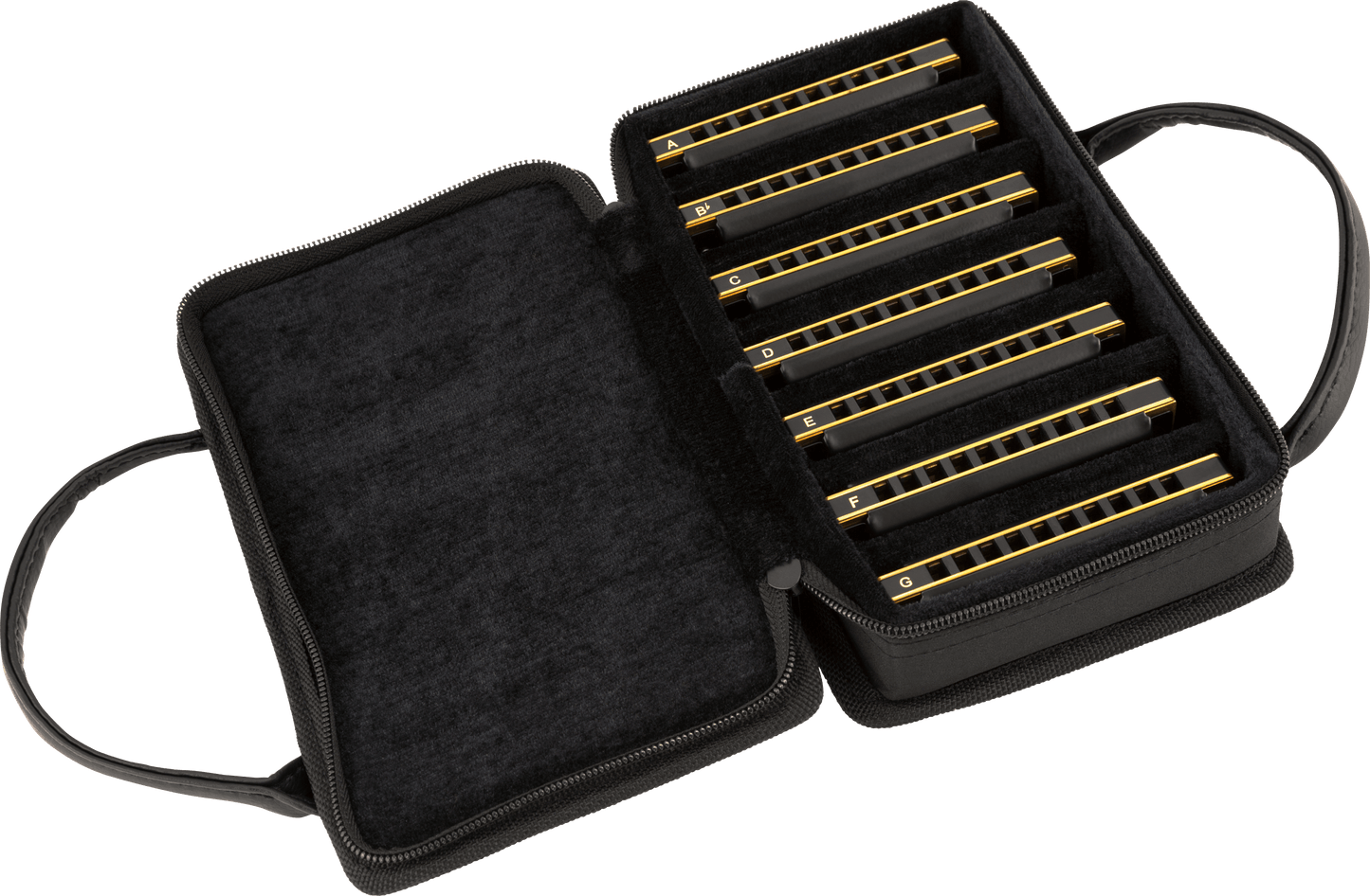 Blues DeVille Harmonicas - 7 Pack with Case