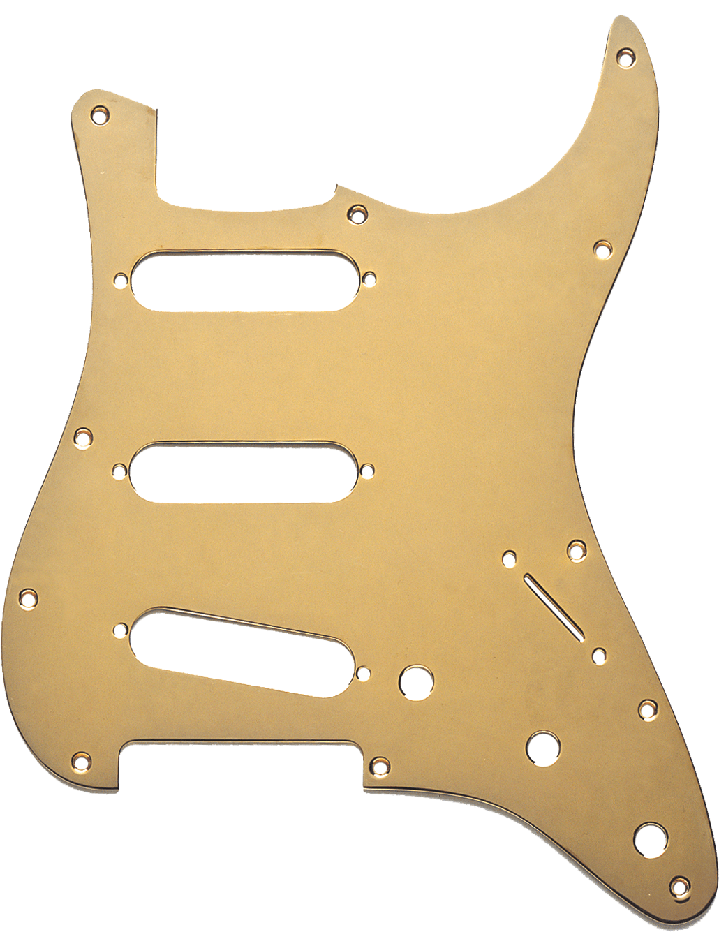 11-Hole Modern-Style Plated Brass Stratocaster S/S/S Pickguards