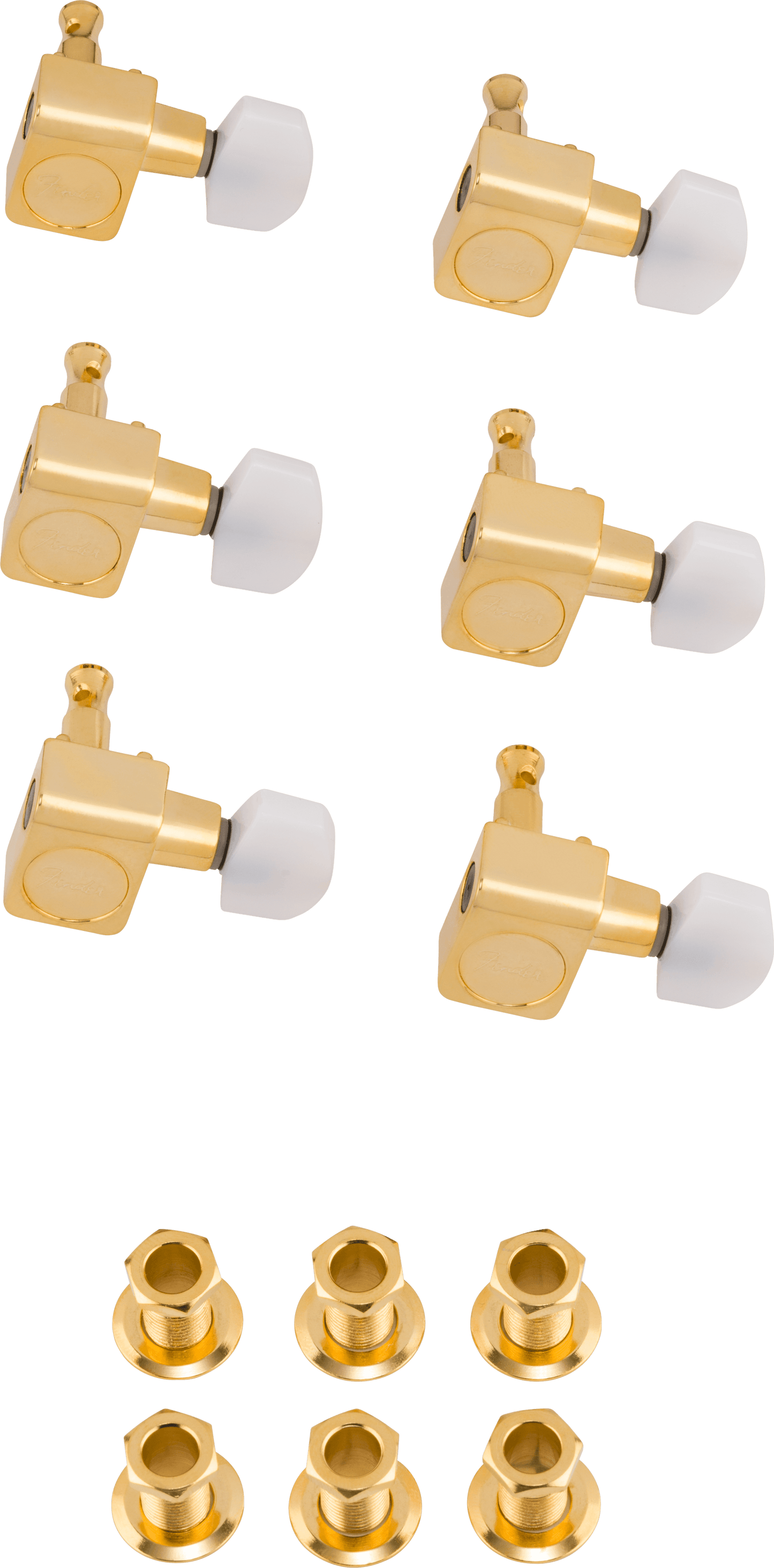 Deluxe Cast/Sealed Guitar Tuning Machines with Pearl Buttons Set