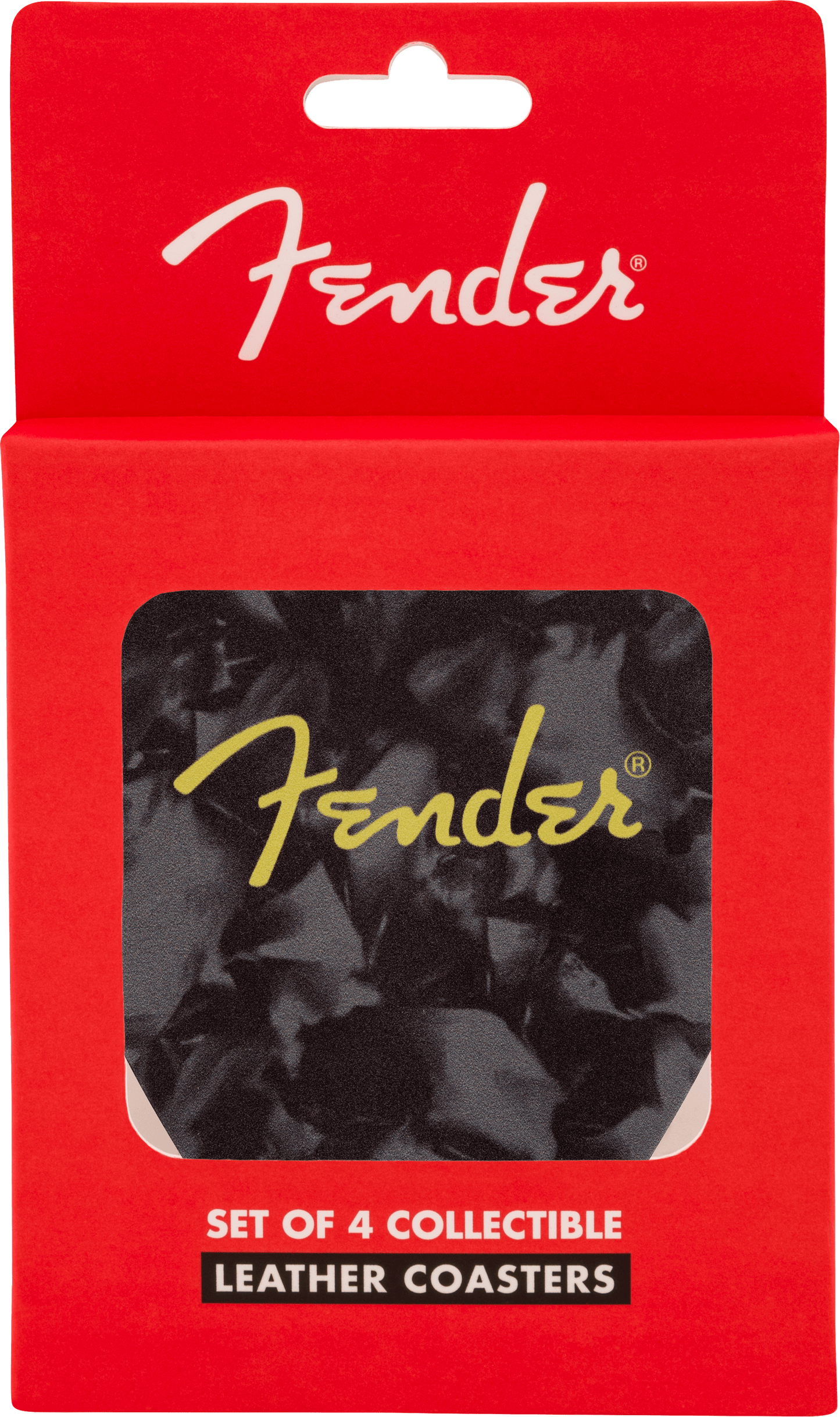 Fender™ Pick Shape Logo Coasters, 4-Pack, Multi-Color
