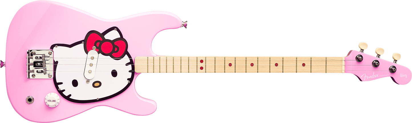 Fender® x Loog® x Hello Kitty® Stratocaster® 3-String Children's Guitar